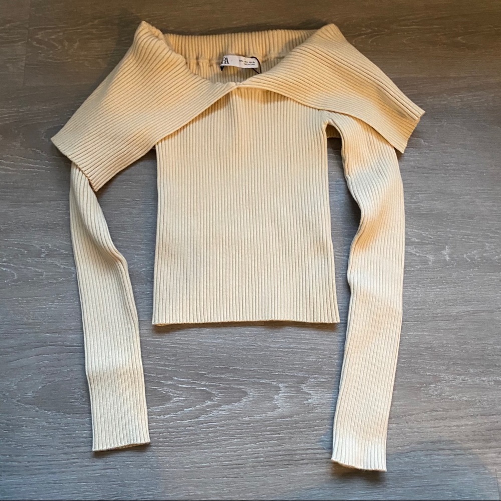 Zara Fitted Knit Top - Ecru - Picture 13 of 16